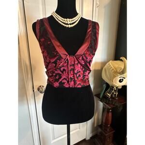 Free People Intimately Velvet Burnout Corset Top XS